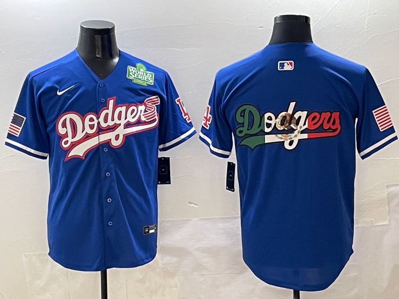 Men Los Angeles Dodgers Blank Blue Second generation Joint Name Nike 2025 MLB Jersey style 11
